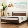 Best Choice Products Metal Wood Platform Queen Bed Frame W/ Wood Slats, Headboard, Footboard, 660lb Cap - Black/Brown -Best Choice Products GUEST 52ea55c1 6af2 4809 9d28 dd6c9ef075d8