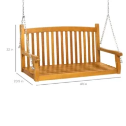 Best Choice Products 48in Wooden Curved Back Hanging Porch Swing Bench For Patio, Deck W/ Mounting Chains 15 Best Choice Products 48in Wooden Curved Back Hanging Porch Swing Bench For Patio, Deck W/ Mounting Chains -Best Choice Products GUEST 5474db28 9b86 4e1b aa5e 6cf0f7b5cc66