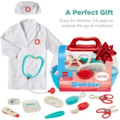 Best Choice Products Pretend Play Doctor Kit, Boys & Girls Doctor Outfit W/ 18 Accessories, Coat, Hat, Carrying Case -Best Choice Products GUEST 57b278e7 8410 4568 ab3b af35b5bd1bf7