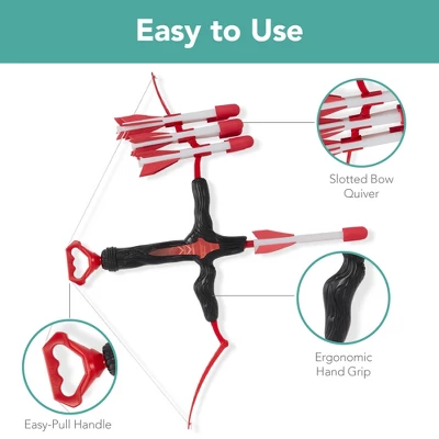 Best Choice Products Kids Bow & Arrow Set, Children's Play Archery Toy W/ Target Stand, 12 Arrows, Quiver 4 Best Choice Products Kids Bow & Arrow Set, Children's Play Archery Toy W/ Target Stand, 12 Arrows, Quiver - Image 2