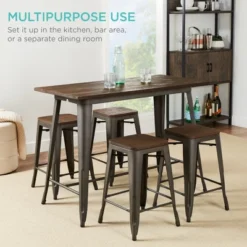Best Choice Products 5-Piece Counter Height Dining Set For Kitchen, Dining Room W/ 4 Backless Stools, 330lb Capacity 11 Best Choice Products 5-Piece Counter Height Dining Set For Kitchen, Dining Room W/ 4 Backless Stools, 330lb Capacity -Best Choice Products GUEST 5ca3f6a4 7645 49cd 85fb 4daa335ee09d