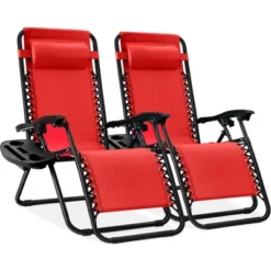 Best Choice Products Set Of 2 Zero Gravity Lounge Chair Recliners For Patio, Pool W/ Cup Holder Tray -Best Choice Products GUEST 5d071421 3b24 4928 b606 5a373e8deada