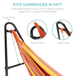 Best Choice Products Outdoor Adjustable Steel Hammock Stand For 9-14ft Hammocks W/ Hooks, Carrying Bag, 450lb Capacity -Best Choice Products GUEST 5d090804 985d 46d5 800d b3c9b97a691b