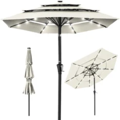 Best Choice Products 10ft 3-Tier Solar Patio Umbrella W/ 24 LED Lights, Tilt Adjustment, Easy Crank 25 Best Choice Products 10ft 3-Tier Solar Patio Umbrella W/ 24 LED Lights, Tilt Adjustment, Easy Crank -Best Choice Products GUEST 60517f1a 723c 4d21 b153 142e6d7369ec