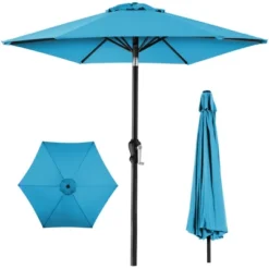 Best Choice Products 10ft Outdoor Steel Market Patio Umbrella W/ Crank, Tilt Push Button, 6 Ribs -Best Choice Products GUEST 61e6938d 51dd 4950 81c0 fb001591bf64