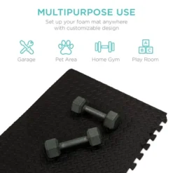 Best Choice Products 24-Piece Puzzle Exercise Mat, Multipurpose Floor Tiles Gym Mat, 38 Thick, 96 Sq. Ft." -Best Choice Products GUEST 626aad55 c7d2 44cd 8efd 6080f99b46dc