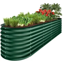 Best Choice Products 8x2x2ft Metal Raised Garden Bed, Oval Outdoor Planter Box W/ 4 Support Bars -Best Choice Products GUEST 6289b188 56e0 44f8 be08 8a86522d575f