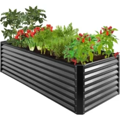 Best Choice Products 8x4x2ft Outdoor Metal Raised Garden Bed, Planter Box For Vegetables, Flowers, Herbs -Best Choice Products GUEST 62ba497c 9a94 4760 b160 b919d351757f
