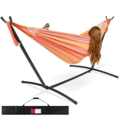 Best Choice Products 2-Person Brazilian-Style Cotton Double Hammock With Stand Set W/ Carrying Bag -Best Choice Products GUEST 6435b0b9 9e69 455b 9e6d ec7233438d72