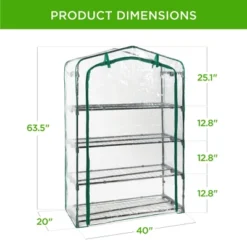 Best Choice Products 40in Wide 4-Tier Mini Greenhouse, Portable Indoor Outdoor Arboretum For Yard W/ Steel Shelves -Best Choice Products GUEST 643d390f bf3a 4968 ac3d 3e6083d6741c