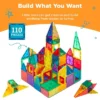 Best Choice Products 110-Piece Kids Magnetic Tiles Set Construction Building Blocks Educational STEM Toy With Case -Best Choice Products GUEST 66d9f8ec e9d2 48f2 858f 4091f94542da
