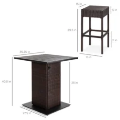 Best Choice Products 5-Piece Patio Wicker Bar Set W/ Built-In Bottle Opener, Hidden Storage Shelf, 4 Stools 13 Best Choice Products 5-Piece Patio Wicker Bar Set W/ Built-In Bottle Opener, Hidden Storage Shelf, 4 Stools -Best Choice Products GUEST 6774ec51 f1cf 4d1a b579 494f34f33810