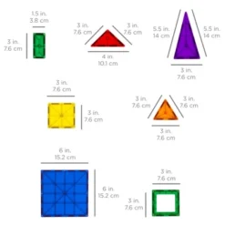 Best Choice Products 110-Piece Kids Magnetic Tiles Set Construction Building Blocks Educational STEM Toy With Case -Best Choice Products GUEST 6907afad 8e35 4e99 b150 6df7c03a7e4d