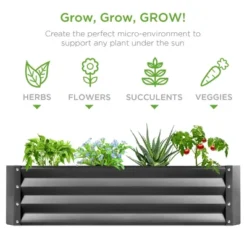 Best Choice Products 6x3x1ft Outdoor Metal Raised Garden Bed For Vegetables, Flowers, Herbs, Plants -Best Choice Products GUEST 6aec1791 22df 4bd7 95ce 727cd7b47506