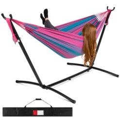 Best Choice Products 2-Person Brazilian-Style Cotton Double Hammock With Stand Set W/ Carrying Bag -Best Choice Products GUEST 6b37120b 25dd 4613 af19 9bfbd52c2ea9