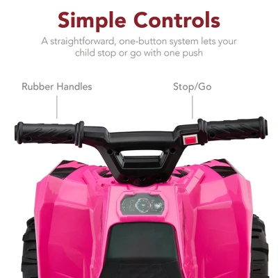 Best Choice Products 6V Kids Ride-On 4-Wheeler Quad ATV Car W/ 1.8mph Max Speed, Treaded Tires 7 Best Choice Products 6V Kids Ride-On 4-Wheeler Quad ATV Car W/ 1.8mph Max Speed, Treaded Tires - Image 5