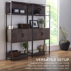 Best Choice Products Storage Bookshelf For Living Room, Walkway W/ Enclosed Cabinet, Elevated Design -Best Choice Products GUEST 6ec672c1 258d 48a3 ba6d bcb66bd46200