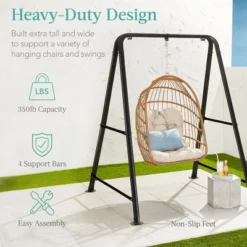 Best Choice Products Hammock Chair Stand, 75in Tall Heavy Duty Indoor Outdoor Steel Hanging Base W/ Hardware -Best Choice Products GUEST 6f2d9cd8 3e76 4a48 b09b 9387ccd9fe7e
