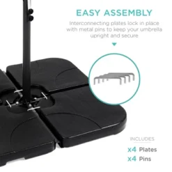 Best Choice Products 4-Piece Cantilever Offset Patio Umbrella Stand Square Base Plate Set W/ Easy-Fill Spouts -Best Choice Products GUEST 6fcc2ade 8d94 4a12 9f57 edbfde89525d