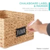 Best Choice Products Set Of 2 16in Woven Water Hyacinth Pantry Baskets W/ Chalkboard Label, Chalk Marker -Best Choice Products GUEST 738c679e a6b2 4d53 88ad d84400e5a8c8