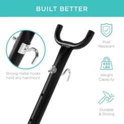 Best Choice Products 9ft Portable Heavy-Duty Steel Hammock Stand W/ Built-In Wheel, Case, Weather-Resistant Finish -Best Choice Products GUEST 739289b0 d028 4870 9e87 ef335a2423cd