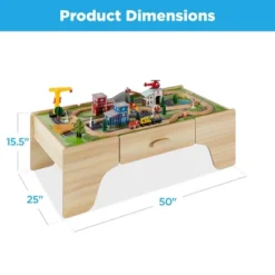 Best Choice Products 35-Piece Train Table, Large Multipurpose Wooden Playset For Children W/ Reversible Table Top -Best Choice Products GUEST 742abc91 2eca 4a1c 9f51 efbab5e191e8