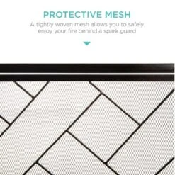 Best Choice Products 44x33in 2-Panel Handcrafted Wrought Iron Geometric Fireplace Screen W/ Magnetic Doors -Best Choice Products GUEST 7602cdcb 5ced 4404 92c8 ca542a9fb347