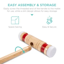 Best Choice Products 6-Player 32in Wood Croquet Set W/ 6 Mallets, 6 Balls, Wickets, Stakes, Carrying Bag - Multicolor 9 Best Choice Products 6-Player 32in Wood Croquet Set W/ 6 Mallets, 6 Balls, Wickets, Stakes, Carrying Bag - Multicolor -Best Choice Products GUEST 76b8ae52 7498 4498 86a4 8641dcdb24c9