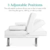 Best Choice Products Modern Faux Leather Convertible Futon Sofa W/ Removable Armrests, Metal Legs, 2 Cupholders - White -Best Choice Products GUEST 78423d30 d532 4433 8757 d08adcb02015