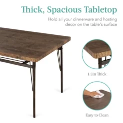 Best Choice Products 6-Piece 55in Modern Home Dining Set W/ Storage Racks, Rectangular Table, Bench, 4 Chairs -Best Choice Products GUEST 789ba536 012f 425c be46 af9317c7ae06