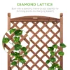 Best Choice Products 48in Mobile Wood Planter Box & Diamond Lattice Trellis, W/ Drainage Holes, Optional Wheels - Walnut -Best Choice Products GUEST 797e72e5 5259 45d1 b44f e91b7c515019