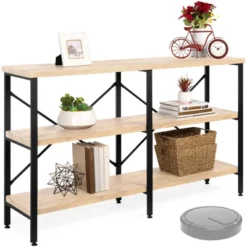 Best Choice Products 55in Rustic 3-Tier Console Table For Living Room, Entry W/ Non-Scratch Feet -Best Choice Products GUEST 7bb0ead7 f2d7 4e34 bf97 2794cf275629