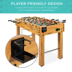 Best Choice Products 48in Competition Sized Foosball Table For Home, Game Room W/ 2 Balls, 2 Cup Holders - Light Brown -Best Choice Products GUEST 7c2c17d2 531e 40d5 9ce0 0827222f982c