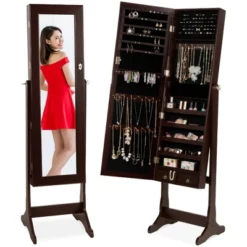 Best Choice Products 6-Tier Standing Mirror Lockable Storage Organizer Cabinet Armoire W/ Velvet Interior -Best Choice Products GUEST 7d9fbfd4 f797 4049 ac6a a7a55f859f25