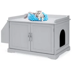 Best Choice Products Large Wooden Cat Litter Box Enclosure, Storage Cabinet Bench Table W/ Magazine Rack 16 Best Choice Products Large Wooden Cat Litter Box Enclosure, Storage Cabinet Bench Table W/ Magazine Rack -Best Choice Products GUEST 7f00b1da 3989 45f2 a644 312a2a0500f0
