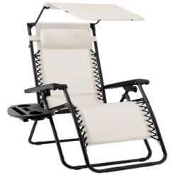Best Choice Products Folding Zero Gravity Recliner Patio Lounge Chair W/ Canopy Shade, Headrest, Tray -Best Choice Products GUEST 818b16cb b097 4384 b94d 602490233916