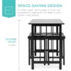Best Choice Products 3-Piece Counter Height Dining Table Set W/ 2 Faux Leather Stools, Space-Saving Design - Black -Best Choice Products GUEST 826091b8 9502 450f b4a4 d0d559008995