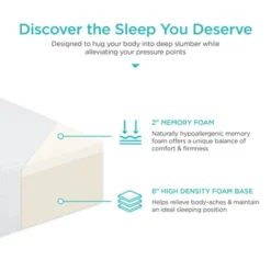 Best Choice Products 10in Dual Layered Memory Foam Mattress W/ CertiPUR-US Certified Foam 11 Best Choice Products 10in Dual Layered Memory Foam Mattress W/ CertiPUR-US Certified Foam -Best Choice Products GUEST 83f9048e e5b4 4b2c 9075 7bf15e82eb86