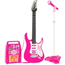Best Choice Products Kids Electric Musical Guitar Toy Play Set W/ 6 Demo Songs, Whammy Bar, Microphone, Amp, AUX -Best Choice Products GUEST 84688aa8 65aa 4a74 9857 50a35e484777