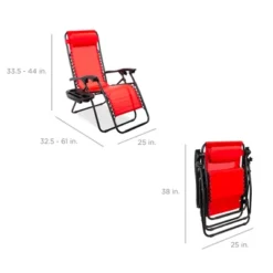 Best Choice Products Set Of 2 Zero Gravity Lounge Chair Recliners For Patio, Pool W/ Cup Holder Tray -Best Choice Products GUEST 84d5c314 b4ee 496b a4a2 32600a1ff964