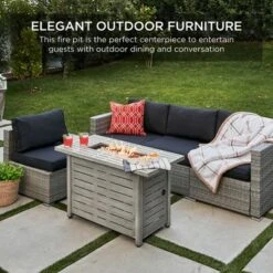 Best Choice Products 42in Fire Pit Table 50,000 BTU Rectangular Steel Gas W/ Storage, Cover, Glass Beads -Best Choice Products GUEST 84db5234 5a79 48a5 ad05 3681b5eae63b