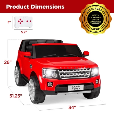 Best Choice Products 12V 3.7 MPH 2-Seater Licensed Land Rover Ride On Car Toy W/ Parent Remote Control 8 Best Choice Products 12V 3.7 MPH 2-Seater Licensed Land Rover Ride On Car Toy W/ Parent Remote Control - Image 6