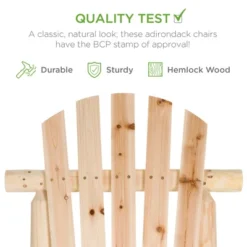 Best Choice Products Wooden Rocking Chair Outdoor Wood Rocker Adirondack Lounger Patio Accent Furniture - Natural Finish -Best Choice Products GUEST 85f61a10 ad2b 4a5a 9225 4b45d748ede2