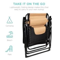 Best Choice Products Oversized Padded Zero Gravity Chair, Folding Outdoor Patio Recliner W/ Headrest, Side Tray 18 Best Choice Products Oversized Padded Zero Gravity Chair, Folding Outdoor Patio Recliner W/ Headrest, Side Tray -Best Choice Products GUEST 8669d6ef dcca 43c2 b3dc de980398cf84