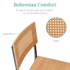 Best Choice Products 3-Piece Counter Height Rattan Dining Table Set W/ 3 Adjustable Storage Shelves, Cabinet Doors -Best Choice Products GUEST 8677f2b3 2c40 414f 81d8 8a29af1ac07f