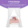 Best Choice Products 4-Post Metal Canopy Twin Bed Frame W/ Heart Scroll Design, 14 Slats, Headboard, Footboard - White -Best Choice Products GUEST 8827d73d 4998 4cd1 ac38 89ca3f9a89b4