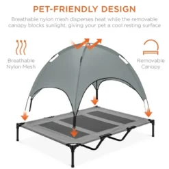 Best Choice Products 48in Elevated Cooling Dog Bed, Outdoor Raised Mesh Pet Cot W/ Removable Canopy, Carrying Bag -Best Choice Products GUEST 8871c692 6606 4d62 980c 5511b3ea7e97
