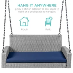 Best Choice Products Woven Wicker Hanging Porch Swing Bench For Patio, Deck W/ Mounting Chains, Seat Cushion 12 Best Choice Products Woven Wicker Hanging Porch Swing Bench For Patio, Deck W/ Mounting Chains, Seat Cushion -Best Choice Products GUEST 88949d2f 5223 41f8 ae9a 4dbc579a8b0c