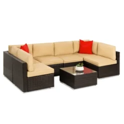 Best Choice Products 7-Piece Modular Outdoor Conversational Furniture Set, Wicker Sectional Sofas W/ Cover -Best Choice Products GUEST 8bc627ba 73a7 4744 9f7d 04407f1da2c2