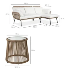 Best Choice Products Outdoor Woven Rope Sectional Patio Furniture, L-Shaped Conversation Set W/ Table -Best Choice Products GUEST 8eb9935e 593c 4a4e 868a a80a1cdfc41e